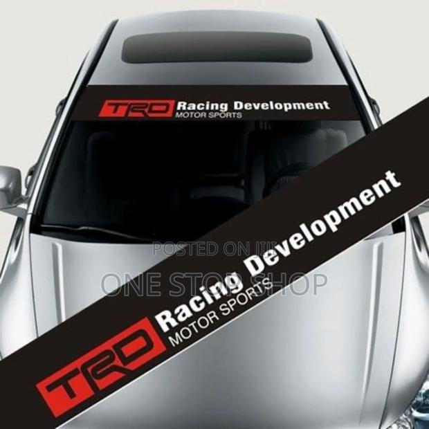 Black Toyota Branded Front Windscreen Stickers