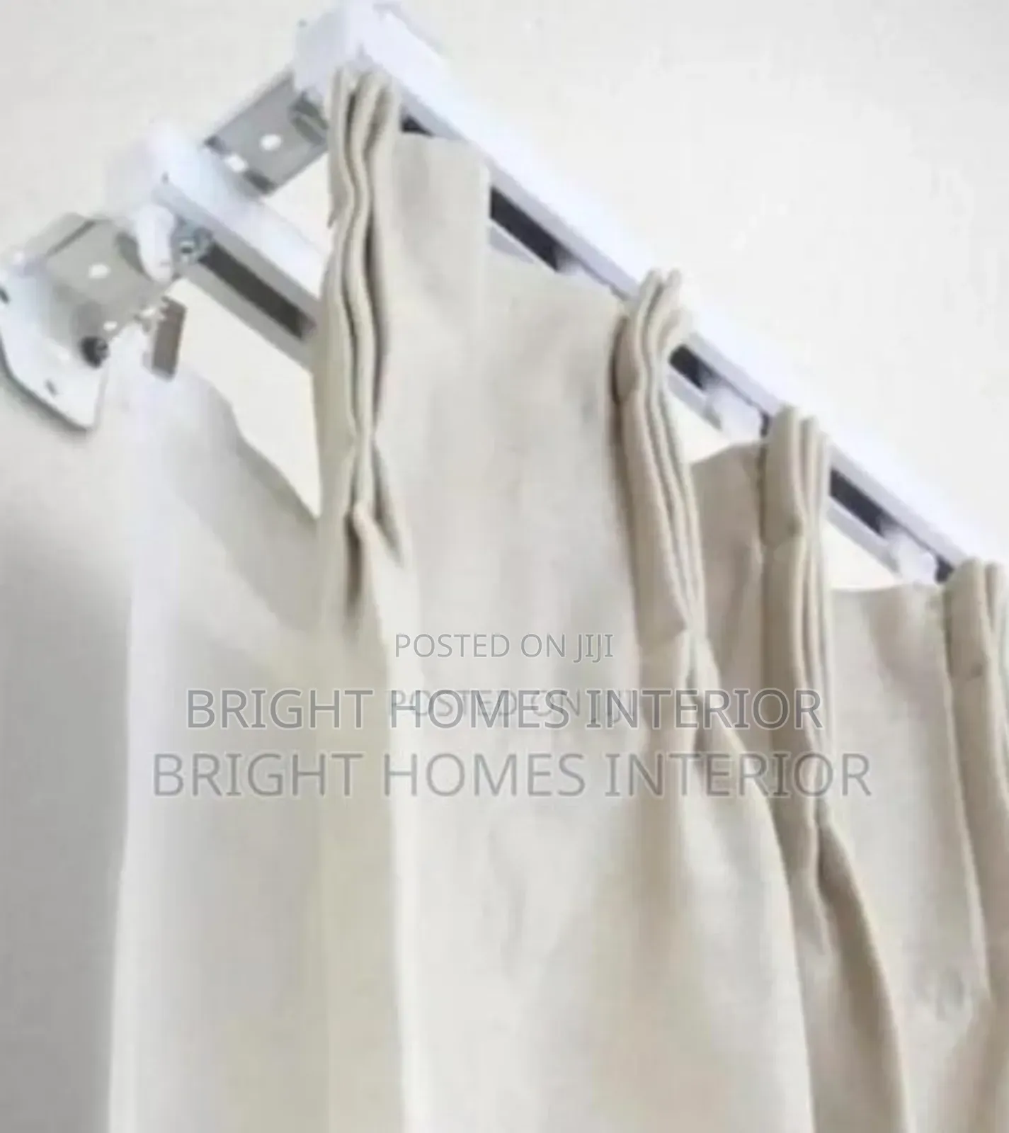 Single Straight Curtain Rail With Improvised Double Bracket