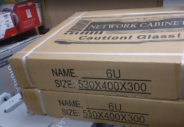 6u Wall Mount Cabinet 530x400x300-Secure Lockable Door - main view