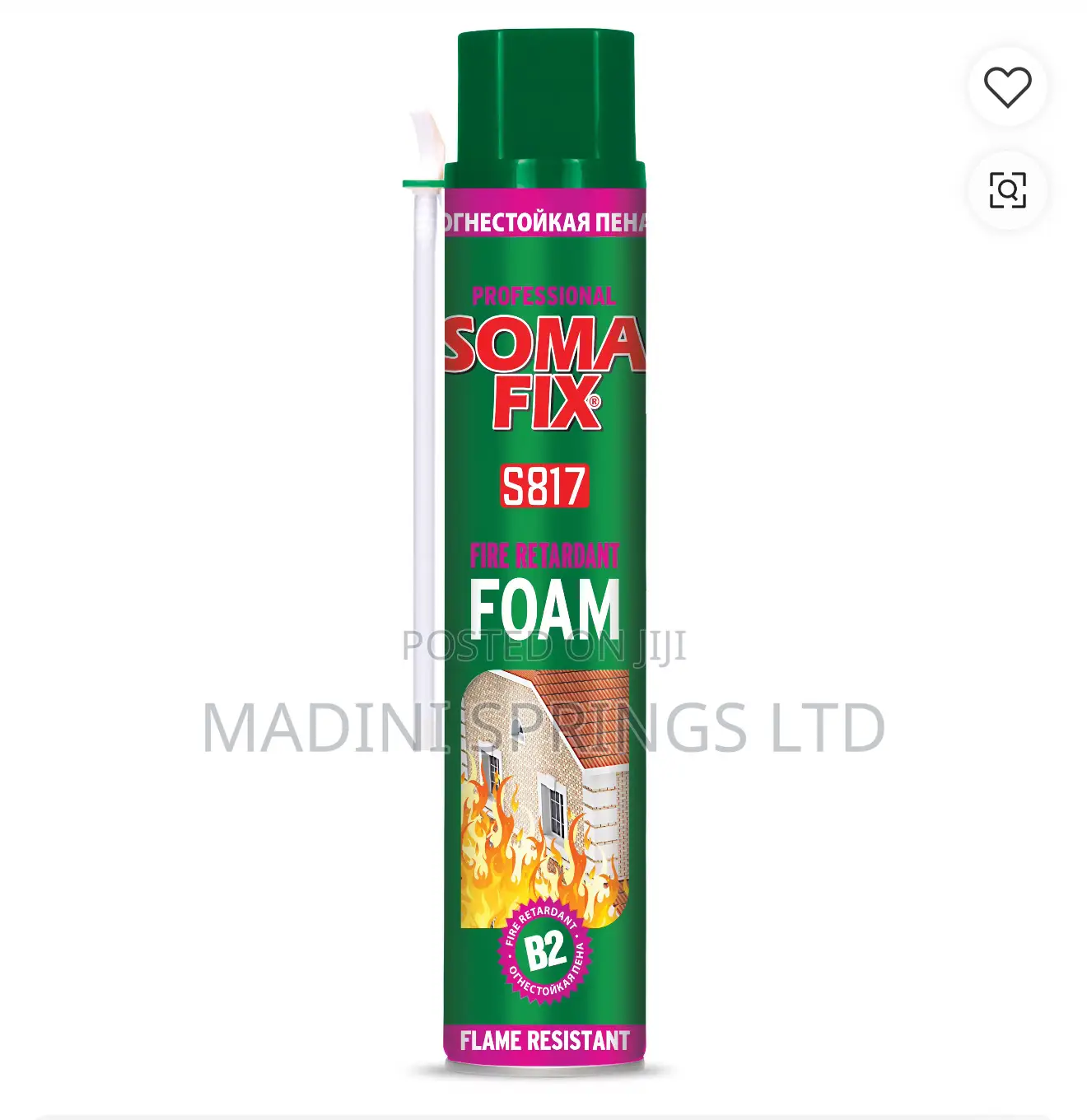 Soma Fix Fire Retardant,Fireproof Pu Foam for Insulation,S817-B2