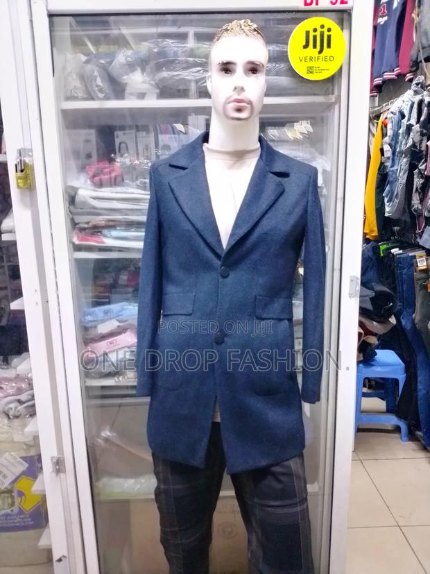 Men Warm Trench Coat With Side Pockets - thumbnail 2