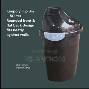Black 50 Litres Trash Bin