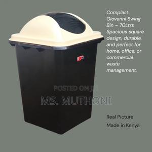 Black Compast Giovanni 70ltrs Swing Bin - thumbnail 2