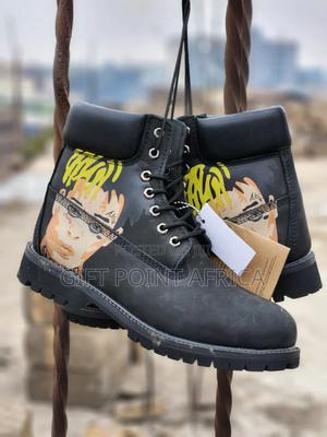 Black Leather Timberland Boots For Men - thumbnail 2