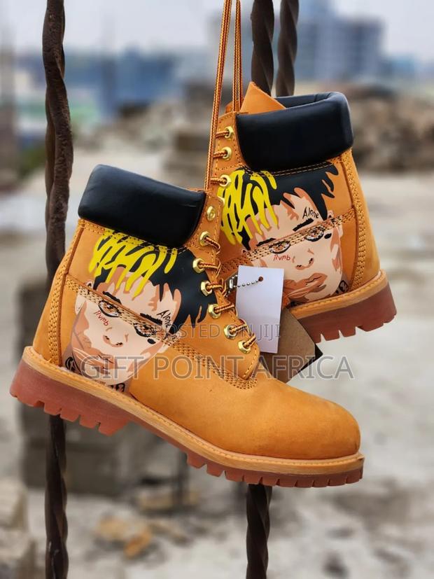 Black Leather Timberland Boots For Men - thumbnail 3