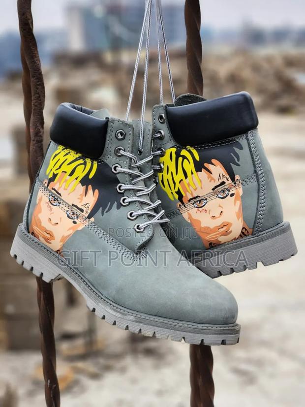 Black Leather Timberland Boots For Men - thumbnail 4