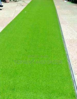 Pure Green Walkway Artificial Grass Carpet for Decor - thumbnail 2
