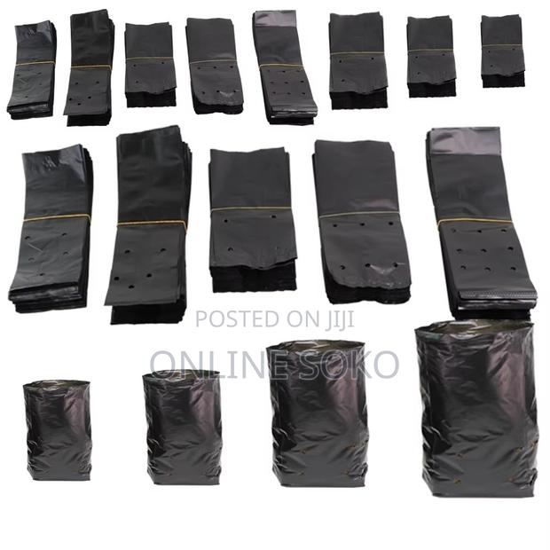 Biodegradable/Compostable Nursery Plastic Planting Seedling Bag-100 Pc - thumbnail 3