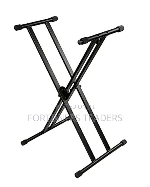Adjustable Heavy-Duty X-Style Piano Stand With Locking Straps - main view