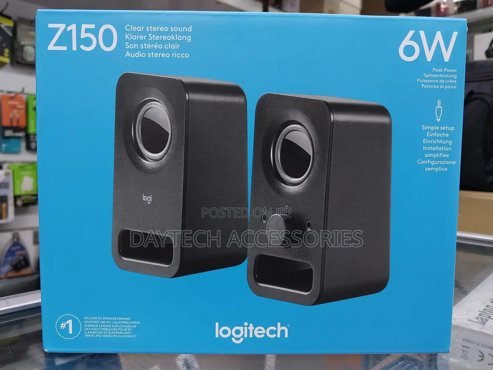 New Logitech Z150 Pc Speaker Stereo Sound 2 Speakers 6 Watts