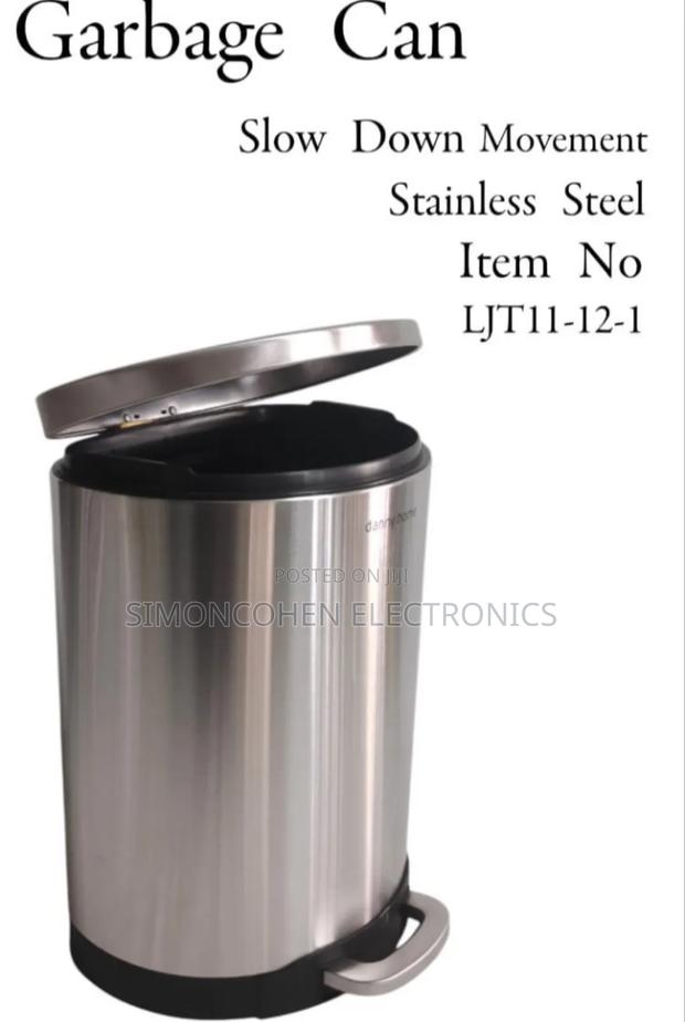 12ltr Stainless Steel Garbage Can - main view