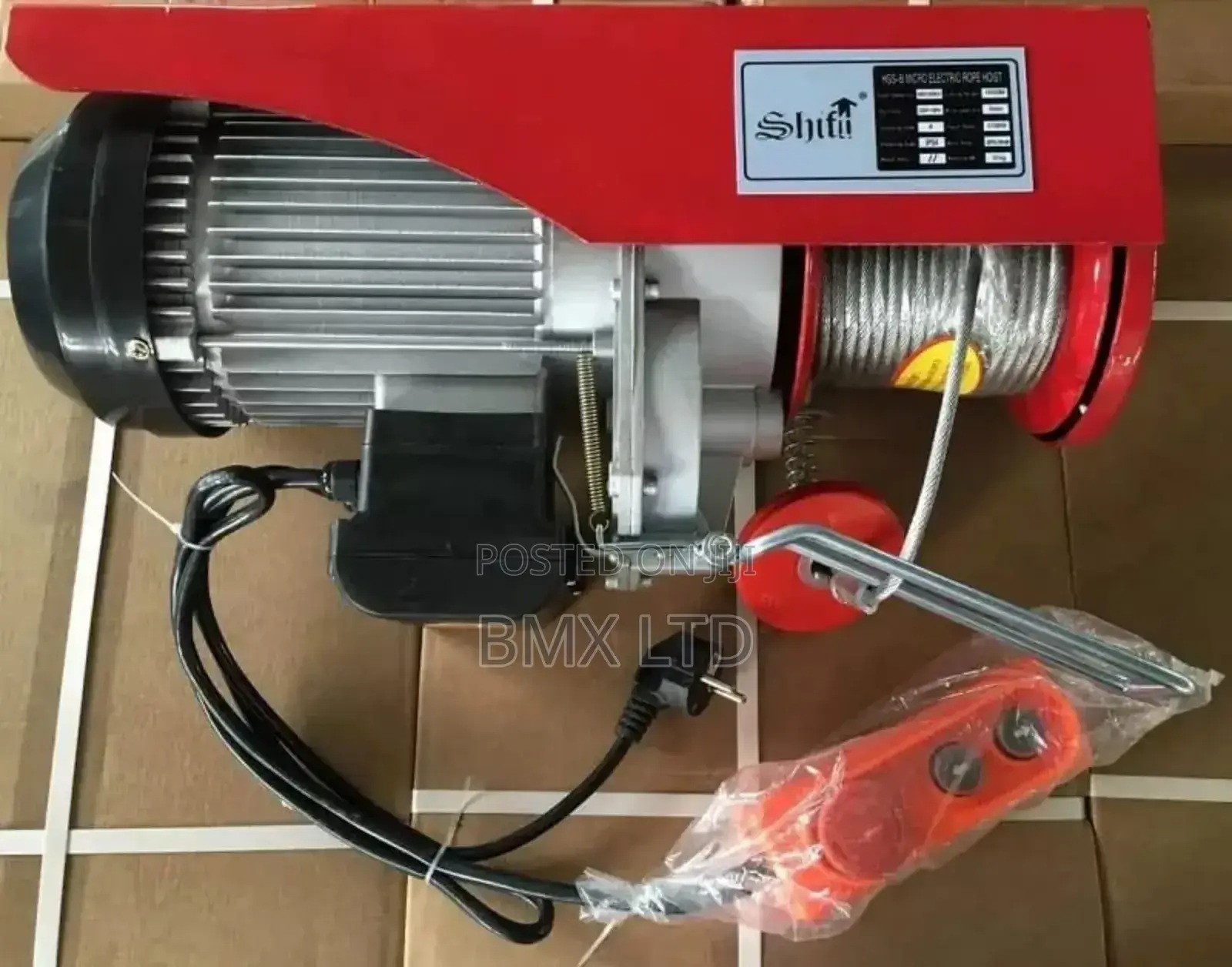 Electric Lifting Machine With Remote Pendant and Steel Cable