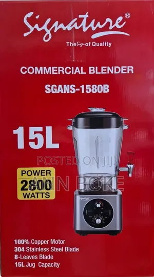 15 LTR Jar Commercial Blender 
Sgans-1508b