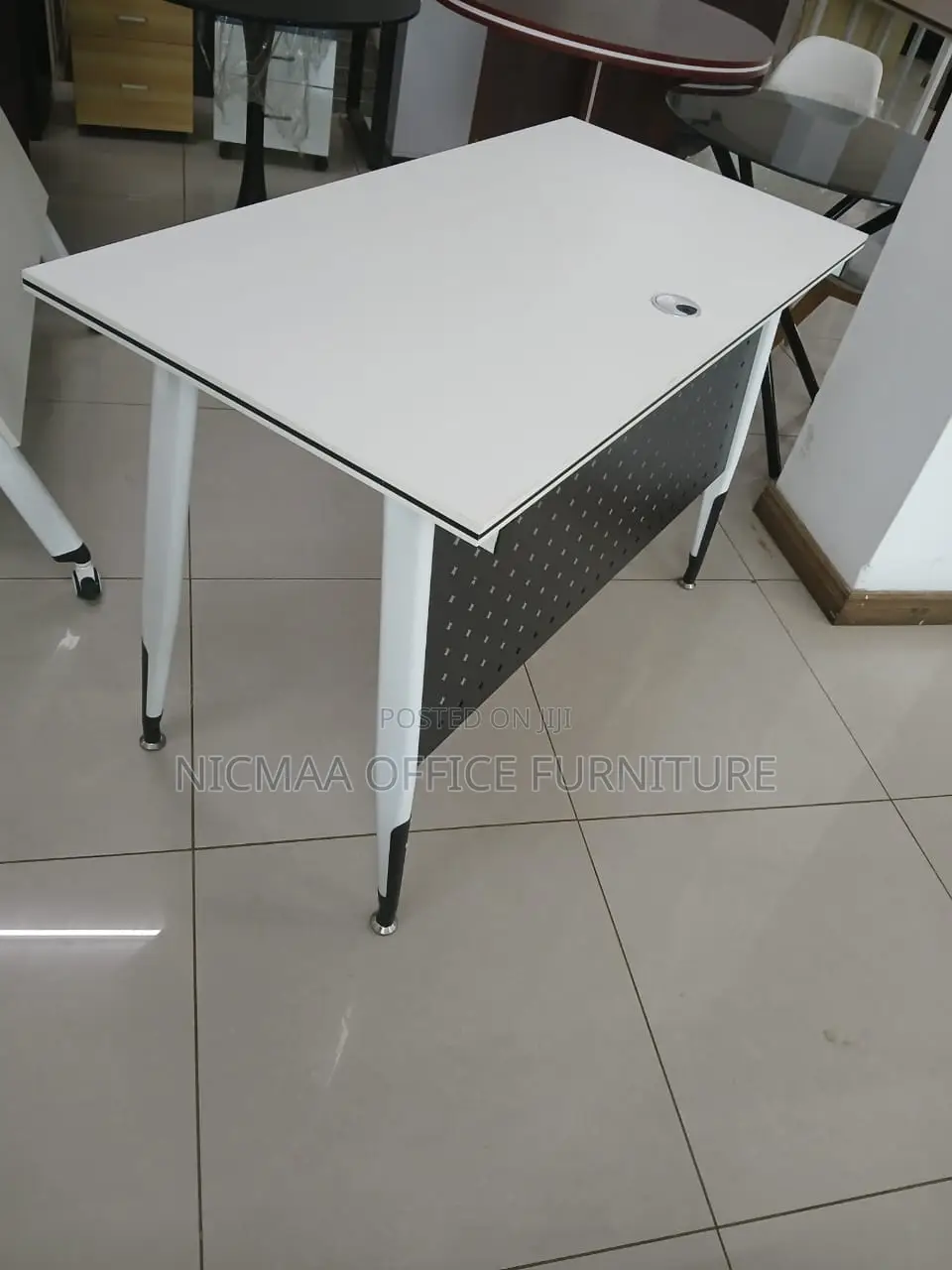 White Minimalistic Modern Conference Desk