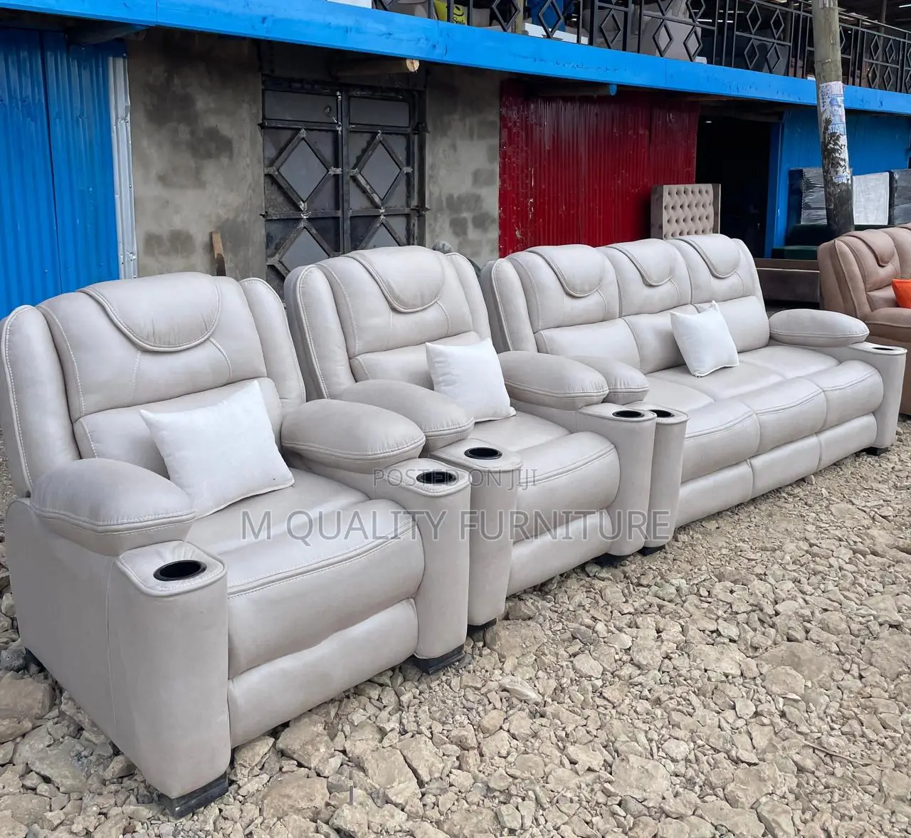 Microfiber Semi Recliner Sofa
