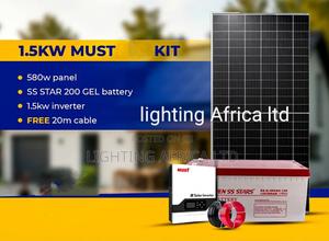 Home Solar Package 1.5kva Kit - (2)580w Solar - 200ah Gel Battery - thumbnail 2