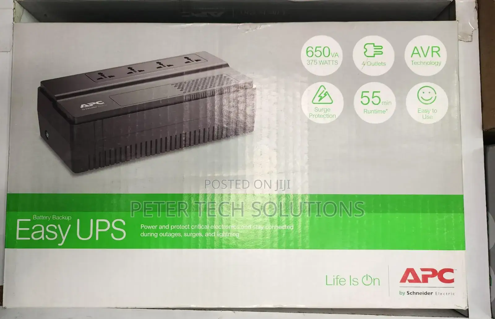 Apc Back-Ups 650va, 230v, Avr, Universal Sockets Bv650i-MSX