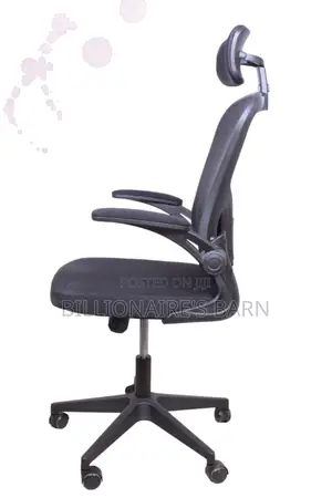 Office, Grey Mesh Back Office Chair With Headrest