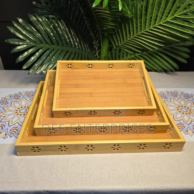 3 in 1 Multi-Functional Bamboo Trays - main view