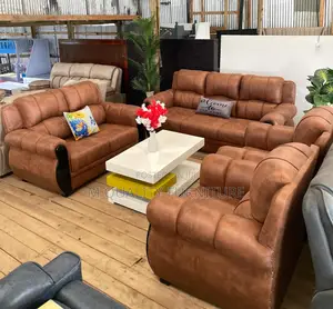 Vibrant Red Semi Recliner Sofa