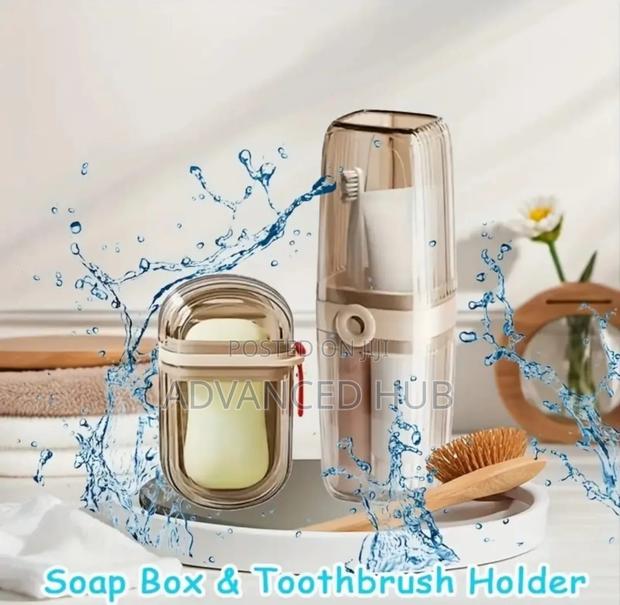 Portable Toothbrush and Soap Holder Set