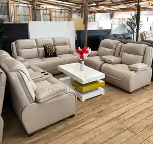 Elegant Cream Semi Recliner