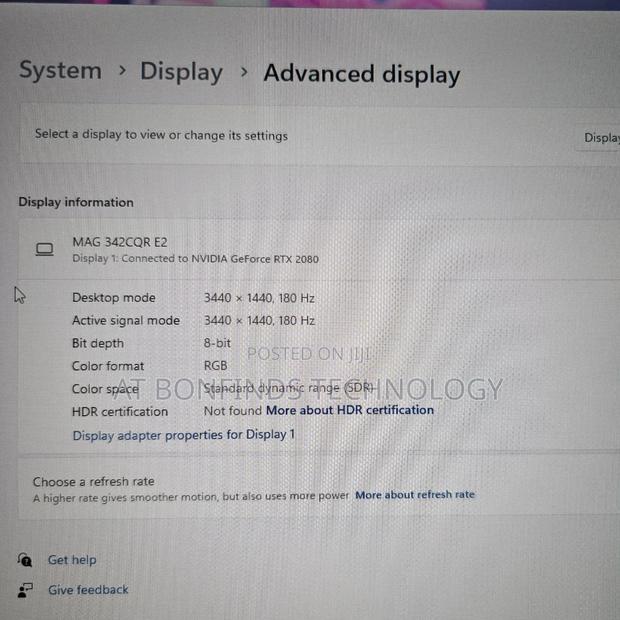 Msi Mag 342cqr 34 Inch Gaming Monitor Uwqhd(3440*1440) 180hz - thumbnail 5