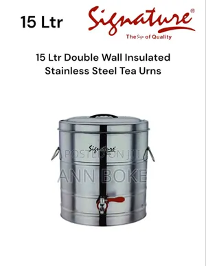 15 LTR Double Wall Insulated Stainless Steel Tea Urn