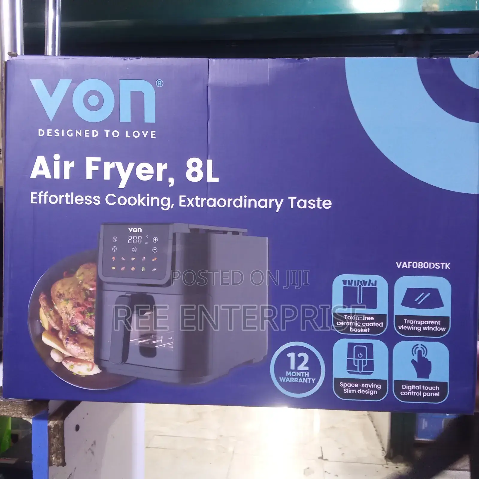 Von 8litres Brand New Airfryer