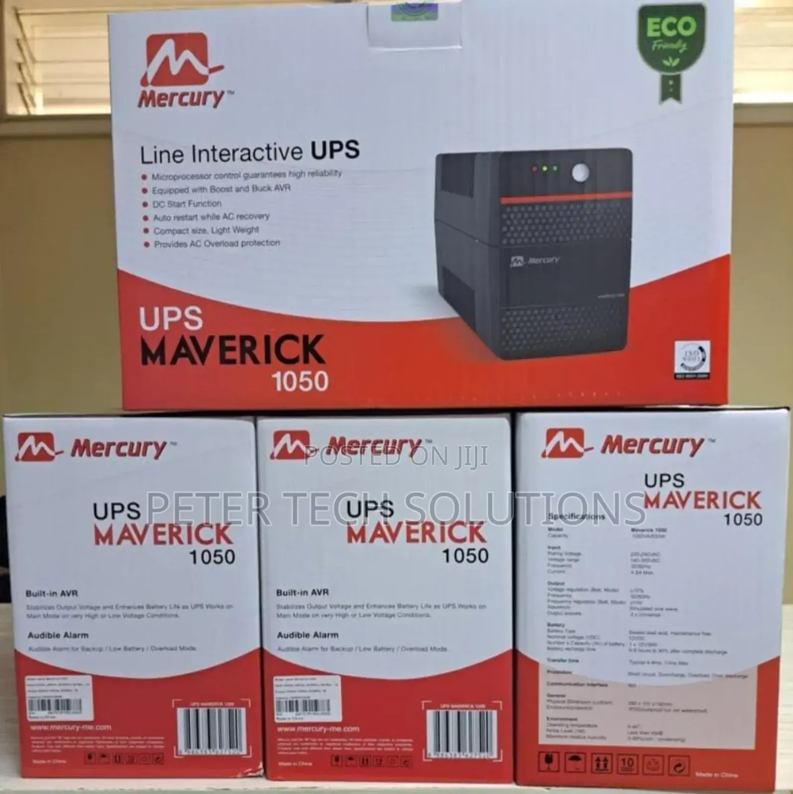 Mercury Maverick 1050, Offline, 1050va/630w, 2x Universal Sock