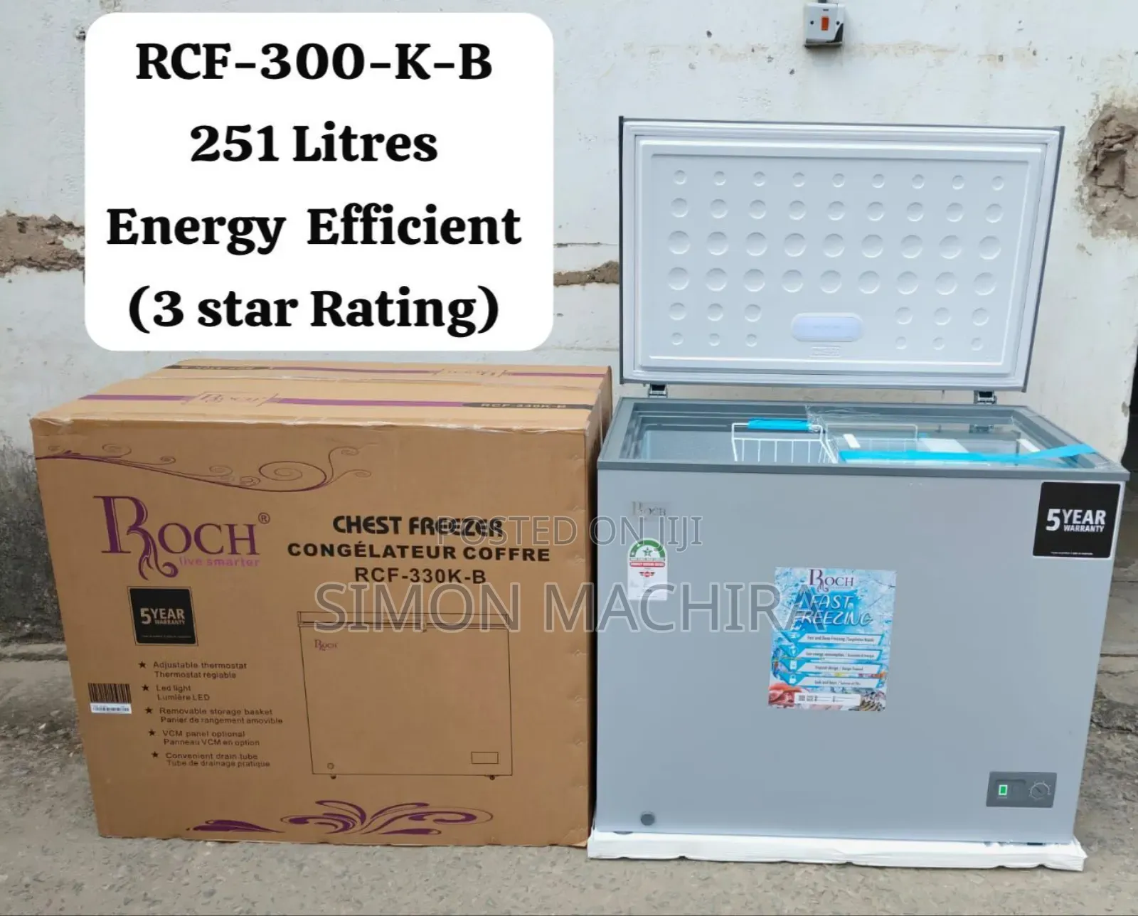 251l Roch Freezer With Sliding Glass Door