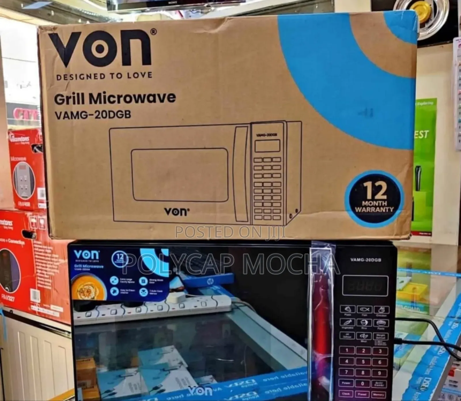 Von Vamg-20dgb 20l Microwave Oven Grill