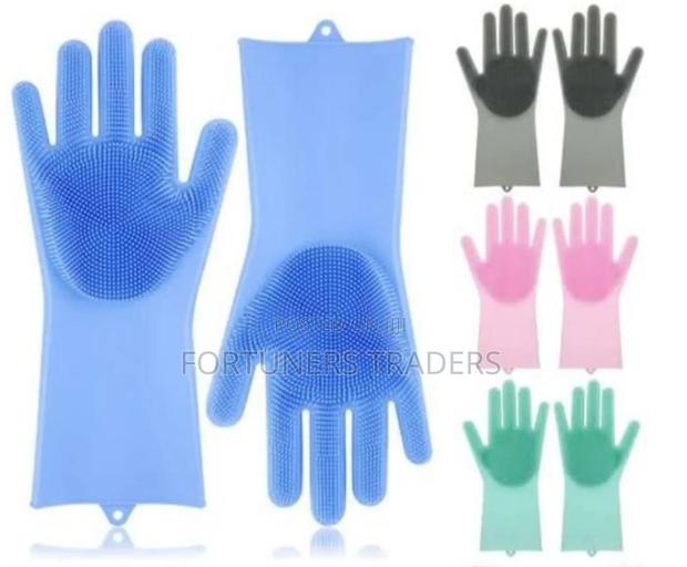 Silicone Washing Gloves - main view