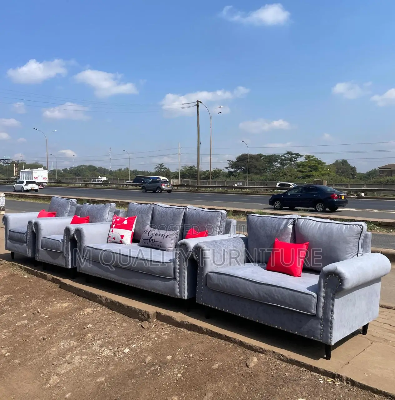 Charcoal Gray Modern Sofa Sets