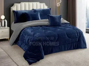 Navy Blue Luxury Velvet Fleece Duvet