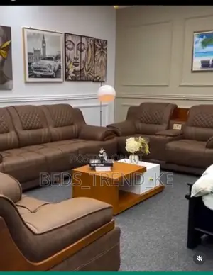 Elegant Smooth 7 Seater Modern Semi Recliner Sofa 3,2,1,1
