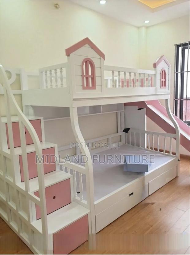 Children Bunk Beds for Girls With Slide - main view