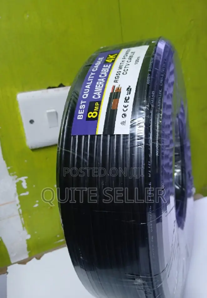 100m CCTV Rg-59 Universal Camera Cable With Power
