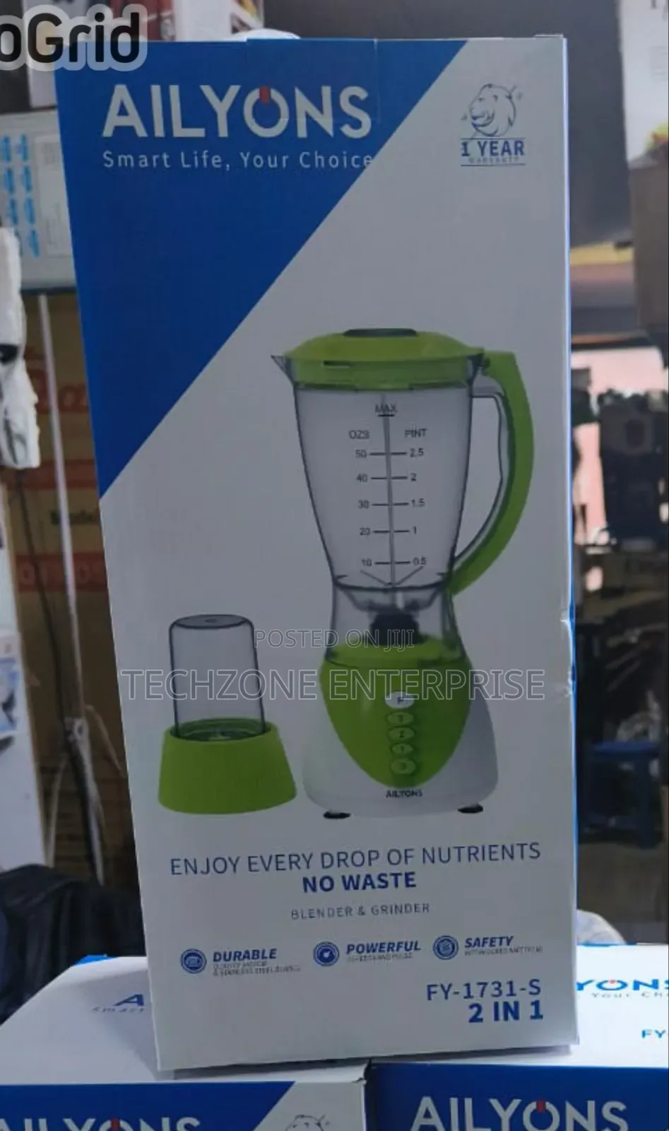 Ailyons Fy1731 2-in-1 Blender
 With 1.5 Litres 