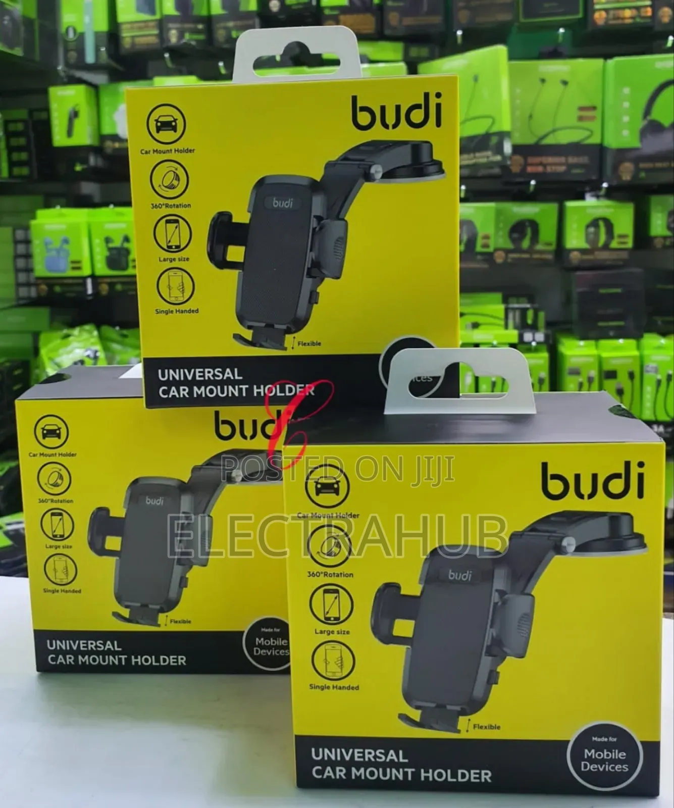 Budi Cm555b Universal Car Mount Holder New Sealed
