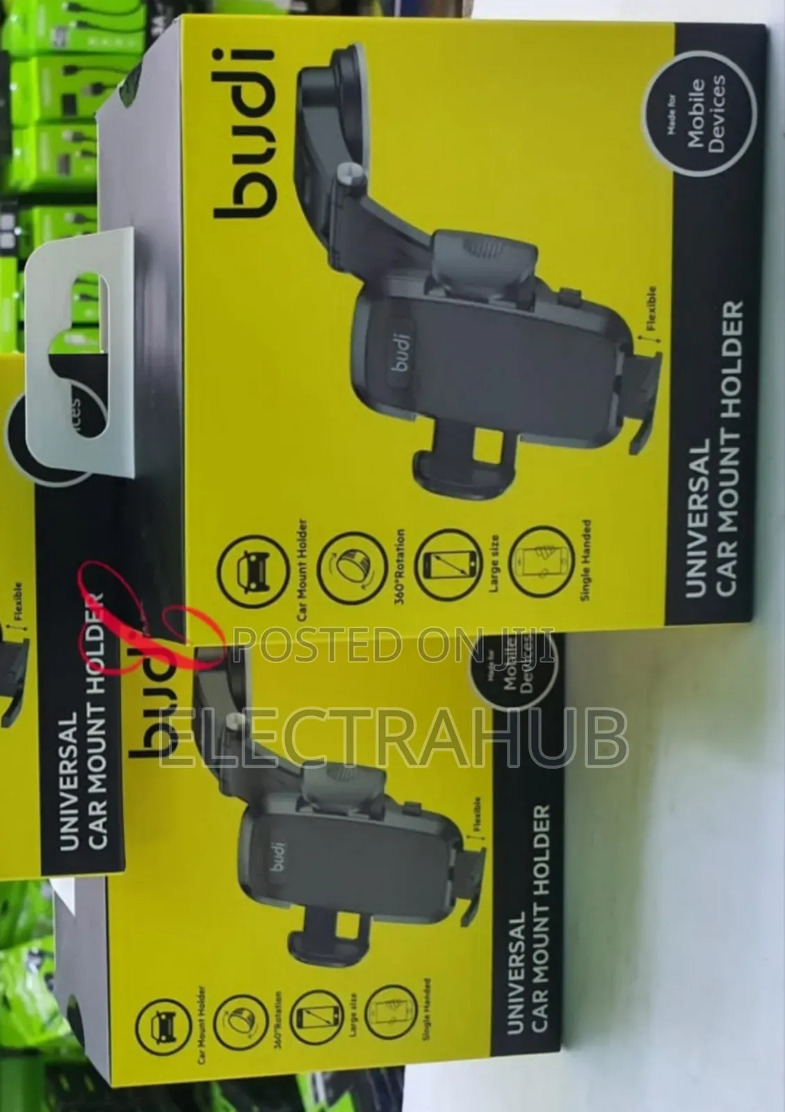 Budi Cm555b Universal Car Mount Holder New Sealed