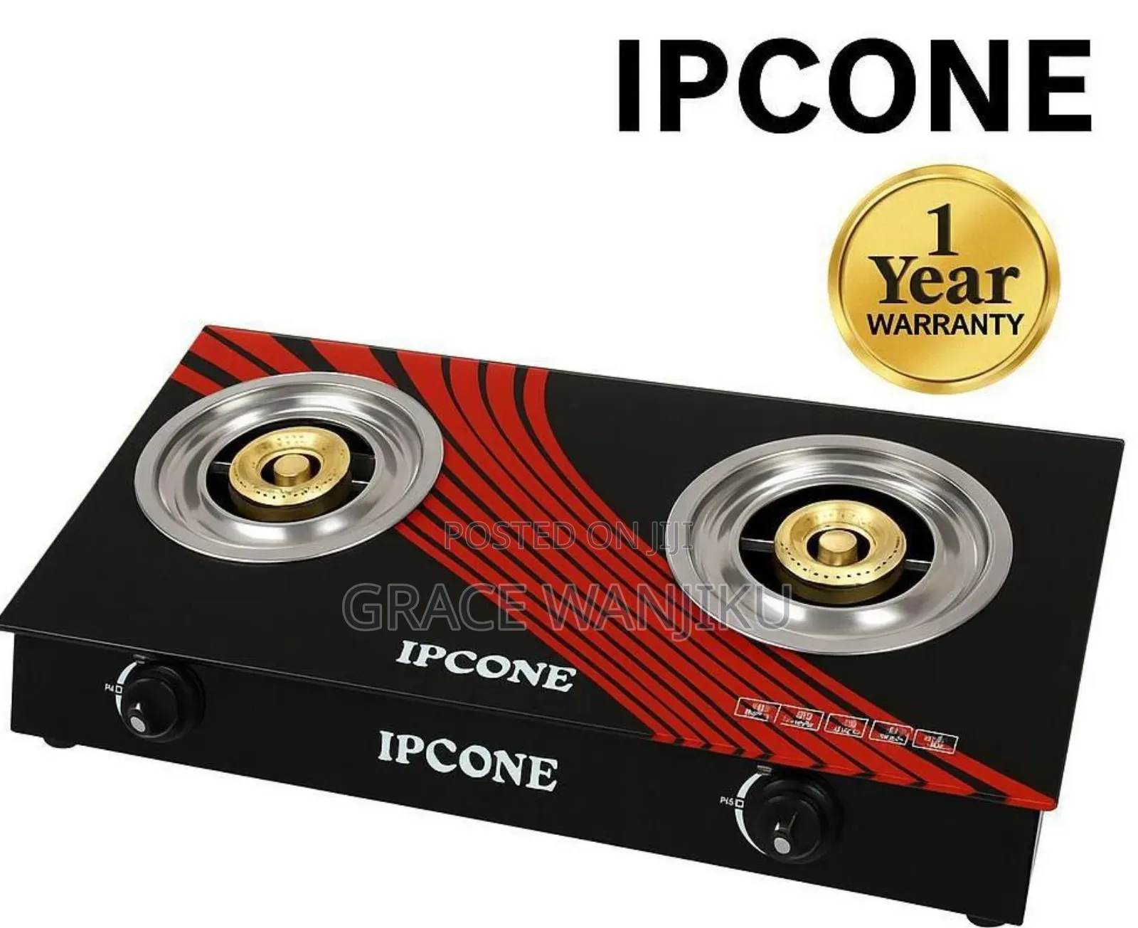 2 Burner Glass Top Ipcone
