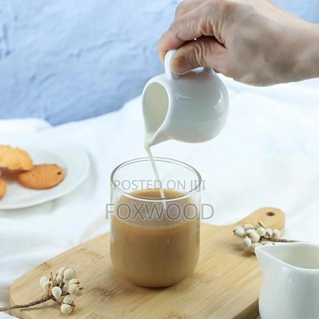 2 PCS Mini White Ceramic Milk Jug - thumbnail 6