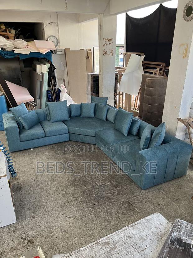 Dope 7 Seater L Sofa Set With Pillows