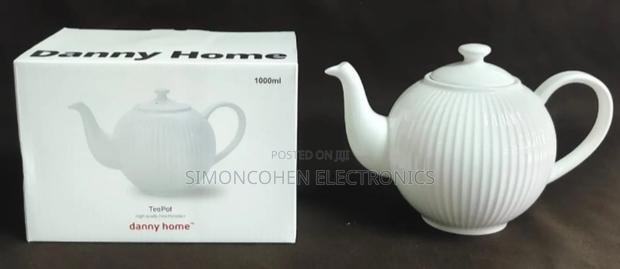 1000ml Ceramic White Teapot