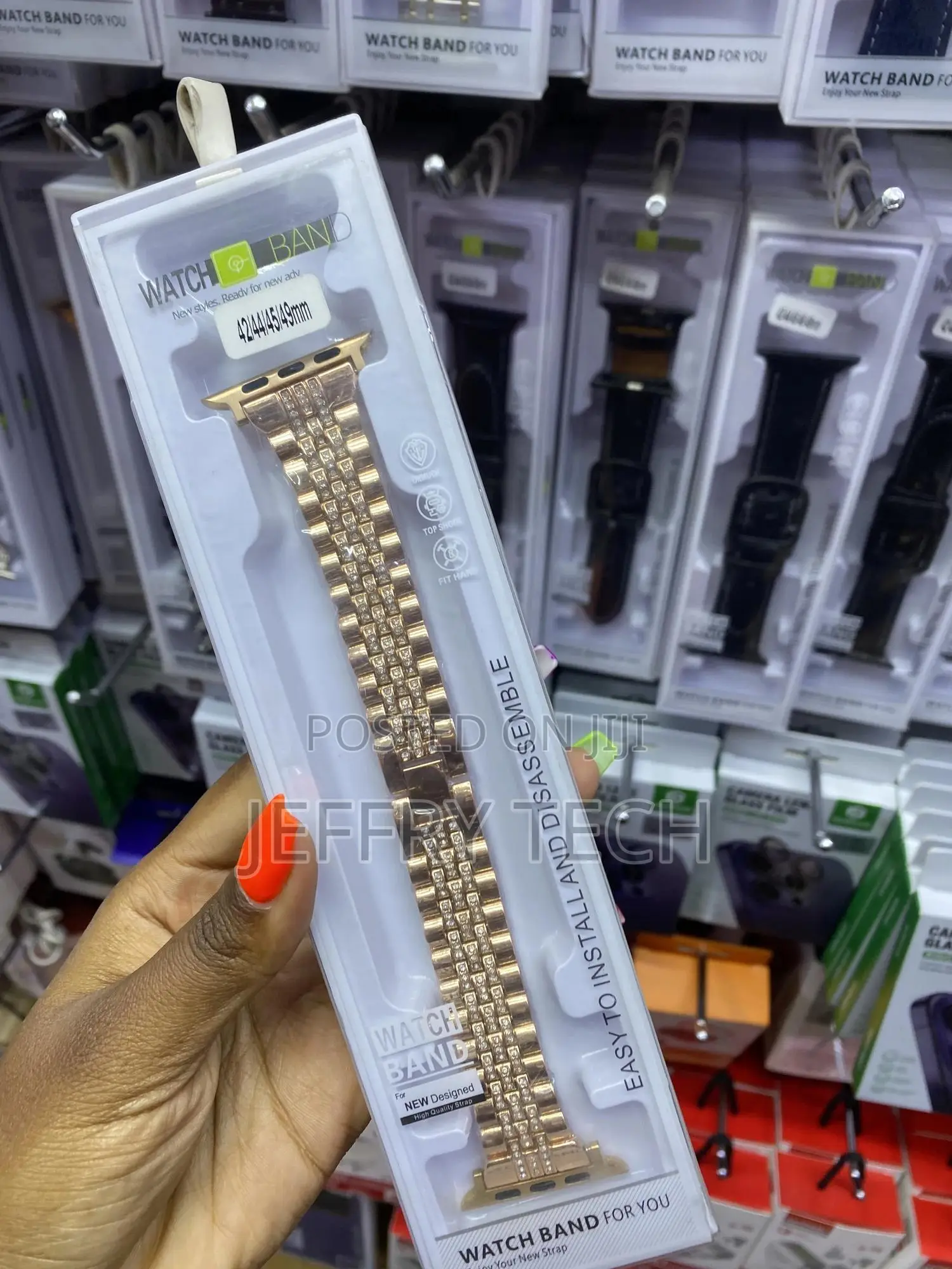 Qwads Bling Metal Bracelet Apple Watch 42 44 45 49mm Straps