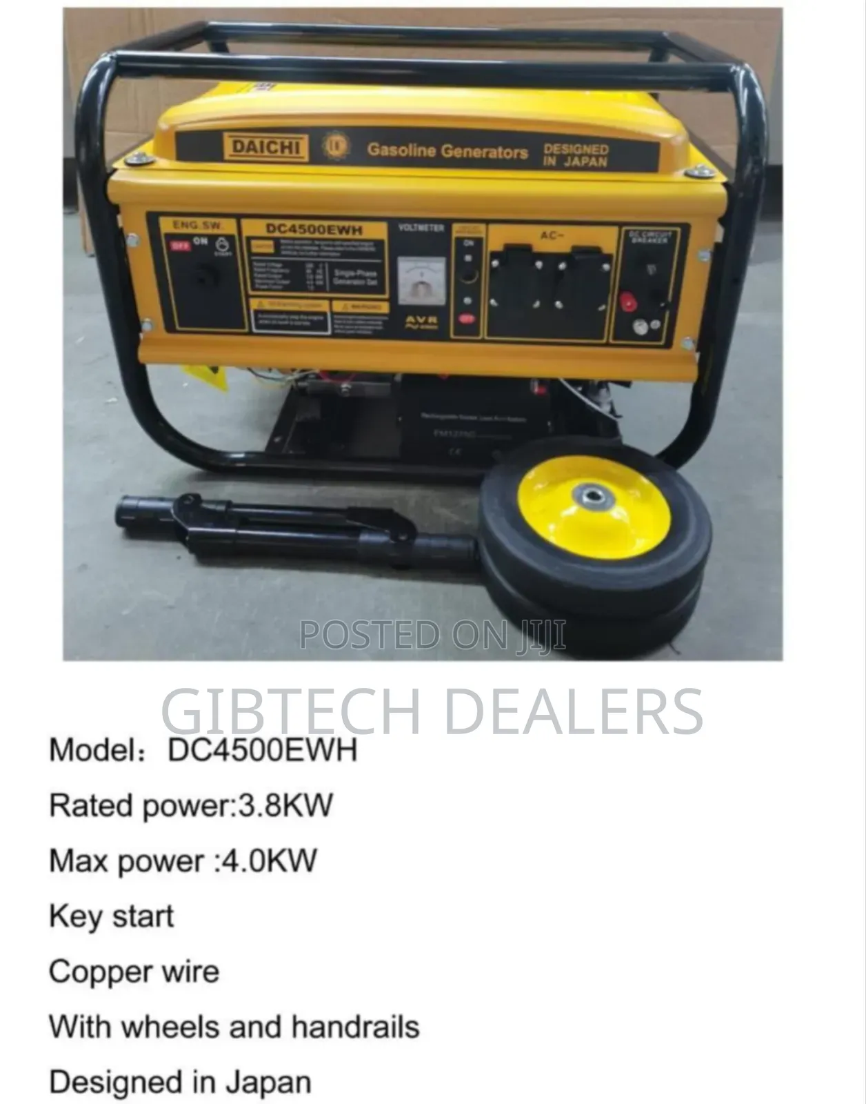 Daich Dc4500ewh Gasoline Key Start Gasoline