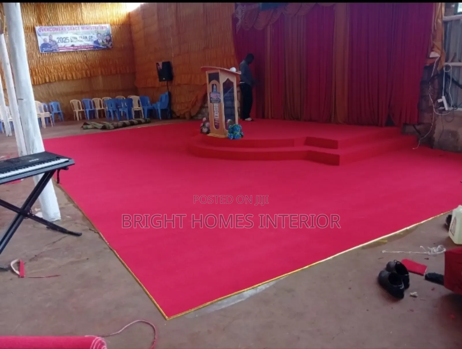 4mm Delta Red Carpet for Office Floor, House, Church Floor