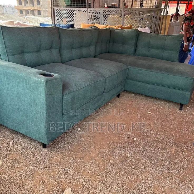 Attractive 6 Seater L Sofa Set With Cupholders