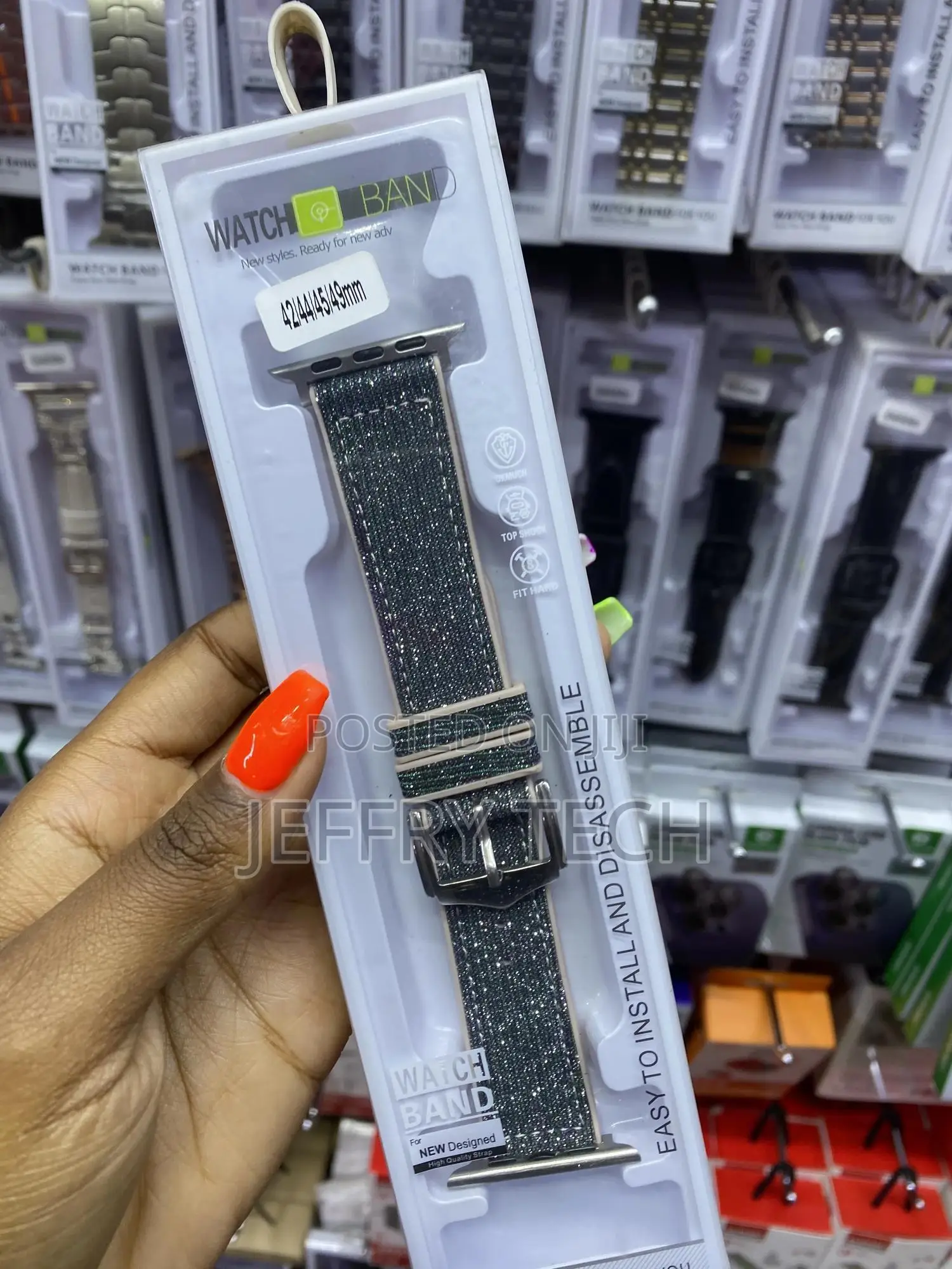 Weavy Stretchy Nylon Bling Straps for Apple Watch 42 44 45 49mm